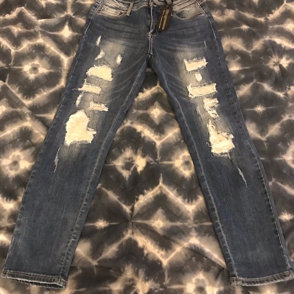 Bebe Jeans 👖 Ripped with sequence underlining - Picture 2 of 6